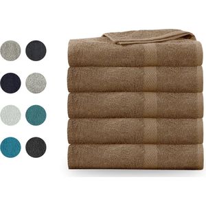 Dreamhouse Handdoek - Set van 5 - 100% Katoen - 70x140 - Taupe