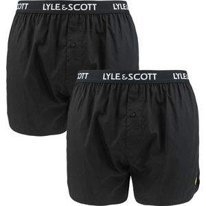 Lyle & Scott 2P wijde boxershorts dylan zwart - XXL