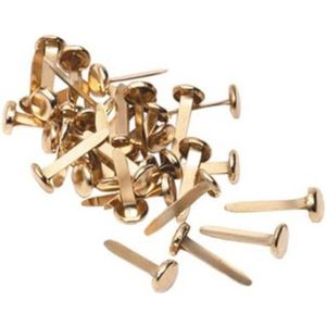 SOHO Splitpennen – Splitpennen – Doorhaalpennen – Gouden Splitpennen – 100 stuks – Goudkleurig