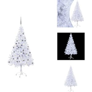 vidaXL Kerstboom Sneeuwdeken - 120 cm - LED-verlichting - Inclusief accessoires - Wit - Decoratieve kerstboom