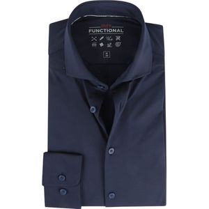 Pure - Overhemd Functional Donkerblauw - Heren - Maat 42 - Slim-fit