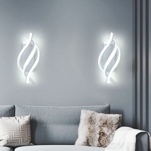 Krullen Wandlamp - Moderne Wandlamp - Design - Wit - 16W - LED Lamp