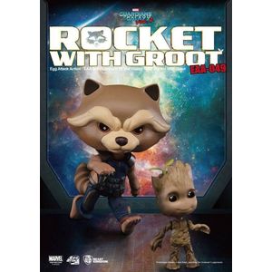 Beast Kingdom Guardians of the Galaxy Vol. 2 - Rocket Raccoon & Groot Egg Attack Action Figure