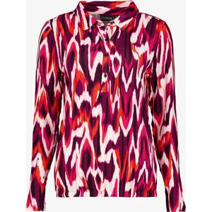 TwoDay dames blouse met print rood paars - Maat L