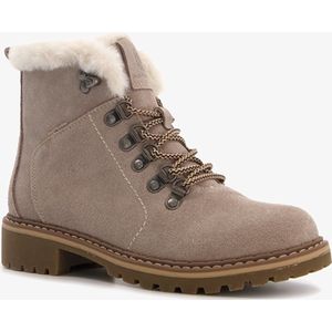 Hush Puppies suède dames veterboots beige - Maat 39 - Echt leer