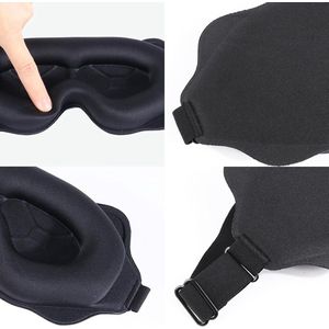 Slaapmasker ondoorzichtig ademend comfortabel 3D met diepe oogkassen en verhoogde neuspads zwart - unisex optie