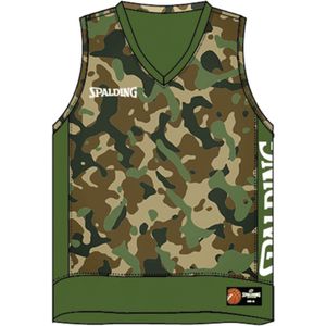 Spalding Reversible Shirt Heren - Camouflage / Khaki | Maat: 3XL