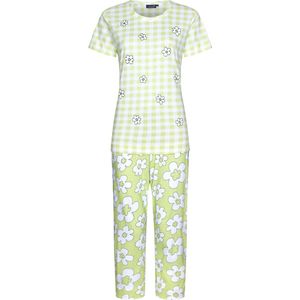 Groene katoenen ruiten pyjama - Groen - Maat - 40