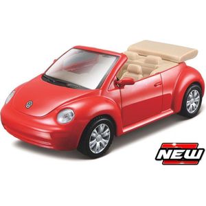 Maisto VW BEETLE 'PULL BACK' rood schaalmodel 4,5