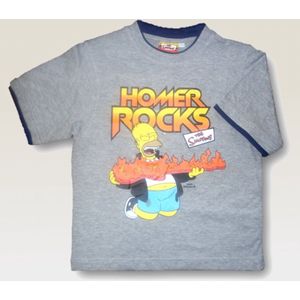 The Simpsons Tshirt Grijs Gitaar-Maat 128