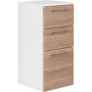 Badkamerkast Ivar Eiken Wit - MDF - Breedte 35.2 cm - Hoogte 75 cm - Diepte 36.8 cm