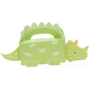 Dinosaurus traktatie doosje - groen - Dino - 10 stuks - gift box - kinderen - snoepverpakking -trakteren