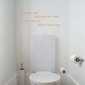 Use Me Well Toilet - Goud - 80 x 30 cm - taal - engelse teksten toilet alle