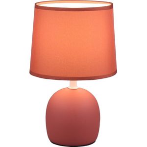 LED Tafellamp - Tafelverlichting - Torna Zikkom - E14 Fitting - Rond - Mat Oranje - Keramiek