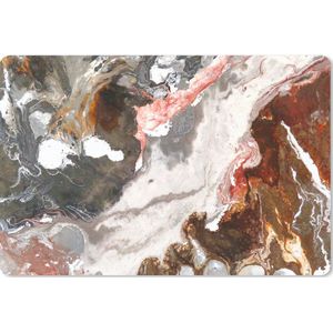 Muismat - Mousepad - Regenboog - Graniet - Kristal - 27x18 cm - Muismatten