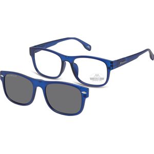 Montana Leesbril MRC1B +3:50 BLAUW inclusief Clip-on zonnebril