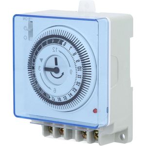 Mechanische tijdschakelaar voor elektrische kabel aansluiten 48 keer per dag met belastingsindicator
