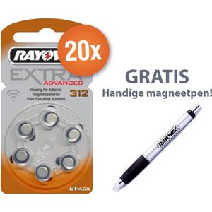 Voordeelpak Rayovac Gehoorapparaat Batterijen - Type 312 (bruin)