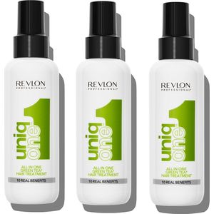 Revlon Uniq One - All in One Green Tea Hair Treatment - 3x 150 ml