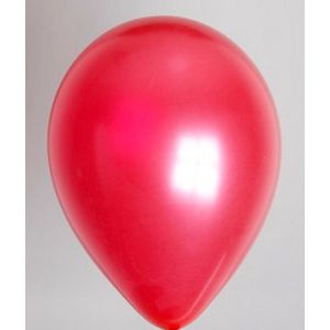 Zak Met 100 Ballons Metallic ROOD 30cm