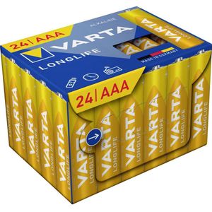 Varta VARTA Longlife AAA Cube Pack24 AAA batterij (potlood) Alkaline 1.5 V 24 stuk(s)
