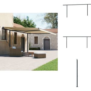 vidaXL Luifelpaalset - Luifelpaalsets - Luifelstaander - Luifelpalenset - Luifelpaalset 600x245 cm ijzer antracietkleurig