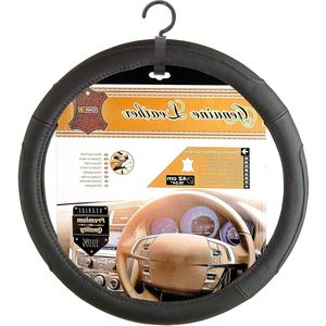 Lederen Stuurhoes Zwart 42 cm - Car+ 2505VANN