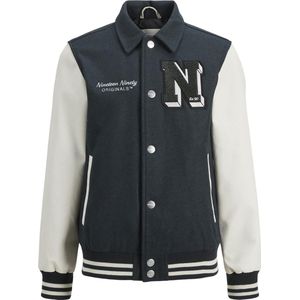 JACK&JONES JUNIOR JORCARTER VARSITY WOOL BLEND BOMBER JNR Jongens Jas - Maat 140