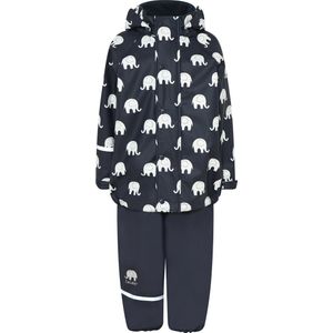 CeLaVi - Regenpak voor kinderen - Olifant - Dark Navy - maat 130 (8-9 Years)