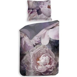 Heckett & Lane Dekbedovertrek Milou - Eenpersoons - 140x200/220 cm - Sheer Purple