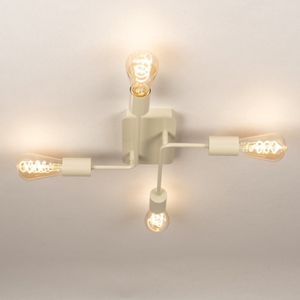 Lumidora Plafondlamp 75268 - Plafonniere - JADE - 4 Lichts - E27 - Beige - Zand - Metaal