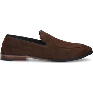 Sacha - Heren - Donkerbruine suède loafers - Maat 40