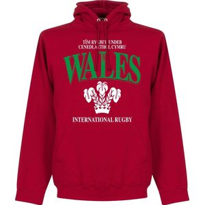 Wales Rugby Hooded Sweater - Rood - XL