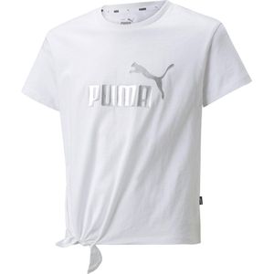 PUMA ESS+ Logo Knotted Tee G FALSE T-shirt - Puma White
