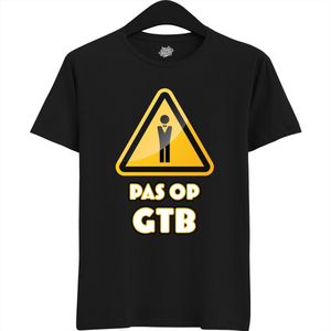 Pas Op GTB | Vrijgezellenfeest Cadeau Man - Groom To Be Bachelor Party - Grappig Bruiloft En Bruidegom Shirt - T-Shirt - Unisex - Zwart - Maat XXL