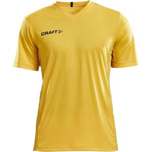 Craft Squad Jersey Solid SS Shirt Heren Sportshirt - Maat M  - Mannen - geel/zwart