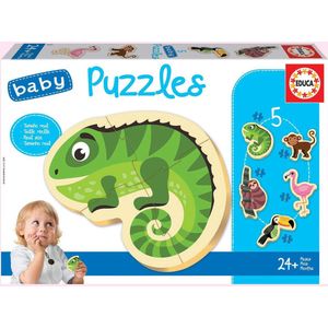 Educa baby puzzel - 5 puzzels 3 tot 5 stukjes - dieren