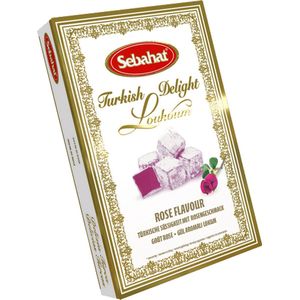 Sebahat Turks Fruit - Lokum - Turkish Delight - met rozensmaak 200 gram