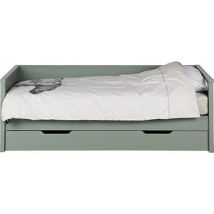 WOOOD Nikki Bedbank incl Matras/bedlade - Grenen - Groen - 208x100