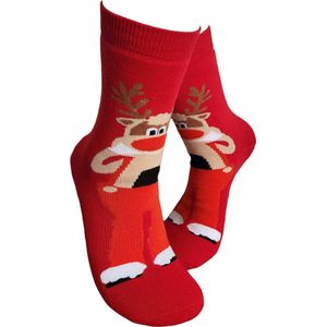 Kerstsokken - Grappige sokken - Kerst Rendier sokken - Leuke sokken - Vrolijke sokken - Kerstcadeau - Luckyday Socks - Warme sokken - Kerst Cadeau sokken - LuckyDay Socks - Socks waar je Happy van wordt - Maat 37-44