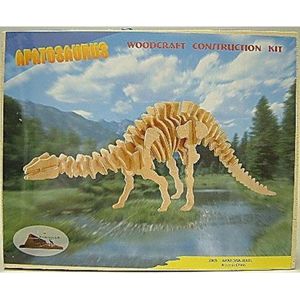 Bouwpakket Dinosaurus Apathosaurus Hout - 3D T-Rex Dino Bouwspeelgoed