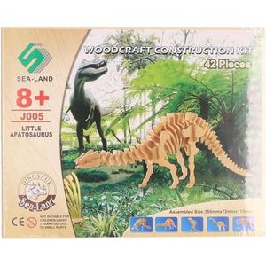 Bouwpakket Dinosaurus Apathosaurus Hout - 3D T-Rex Dino Bouwspeelgoed