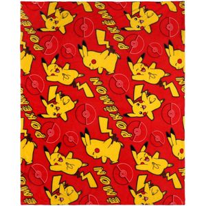 Pokémon Pikachu Rode deken/sprei 120x150 cm OEKO-TEX