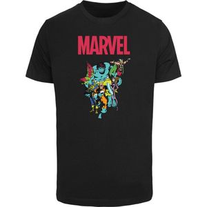 Merchcode Marvel - Avengers Pop Group Heren T-shirt - XL - Zwart