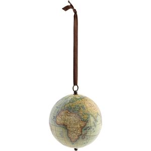 Authentic Models - The Age of Exploration Keepsake - Wereldbol - wereldbol decoratie - Woonkamer decoratie - Hangend - Ø 8,5 Cm