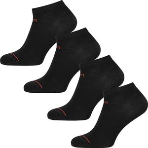 Undiemeister - Sokken - Sokken heren - Handgemaakt - 4-pack - Gemaakt van Mellowood - Sneaker sokken - Volcano Ash (zwart) - Anti-transpirant - 39-42
