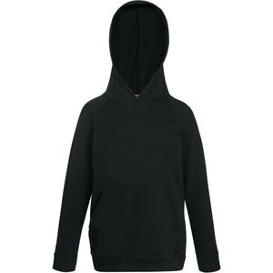 Fruit Of The Loom Kinderen Unisex Lichtgewicht Sweatshirt Met Capuchon / Hoodie (Zwart)