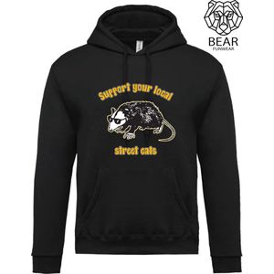 Support your local street cats | Fun hoodie | Grappige hoodie | Maat XXL