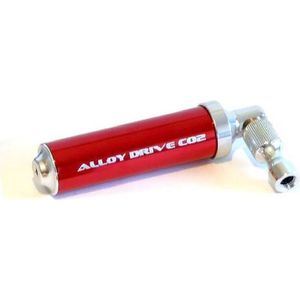 Lezyne Alloy Drive Co2 Head - Kopstuk - Co2 fietspomp - Aluminium - Voor schrader en presta ventielen - Rood