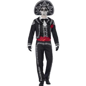 Mexicaanse skelet kostuum voor heren Halloween  - Verkleedkleding - Medium